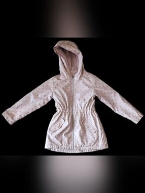 #K37 C&C California Pale Pink Girls Jacket With Faux-Fur Lining